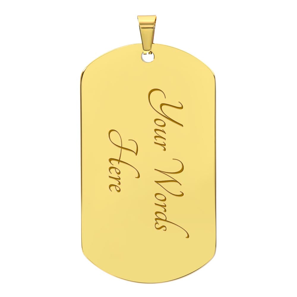 To My Son | Journey & Safety Prayer | Cross Dog Tag Necklace from Mom