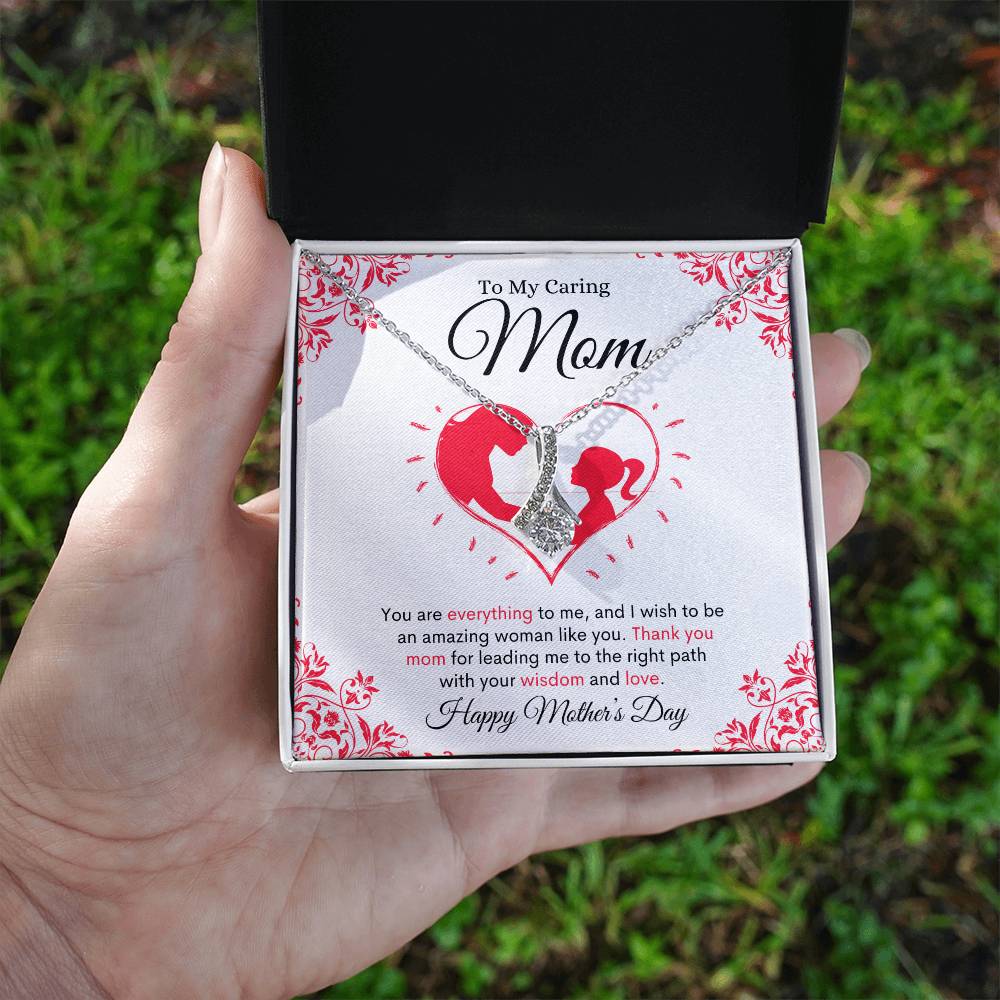 To My Caring Mom | Alluring Beauty Necklace | Mother's Day Gift | Happy Mother's Day
