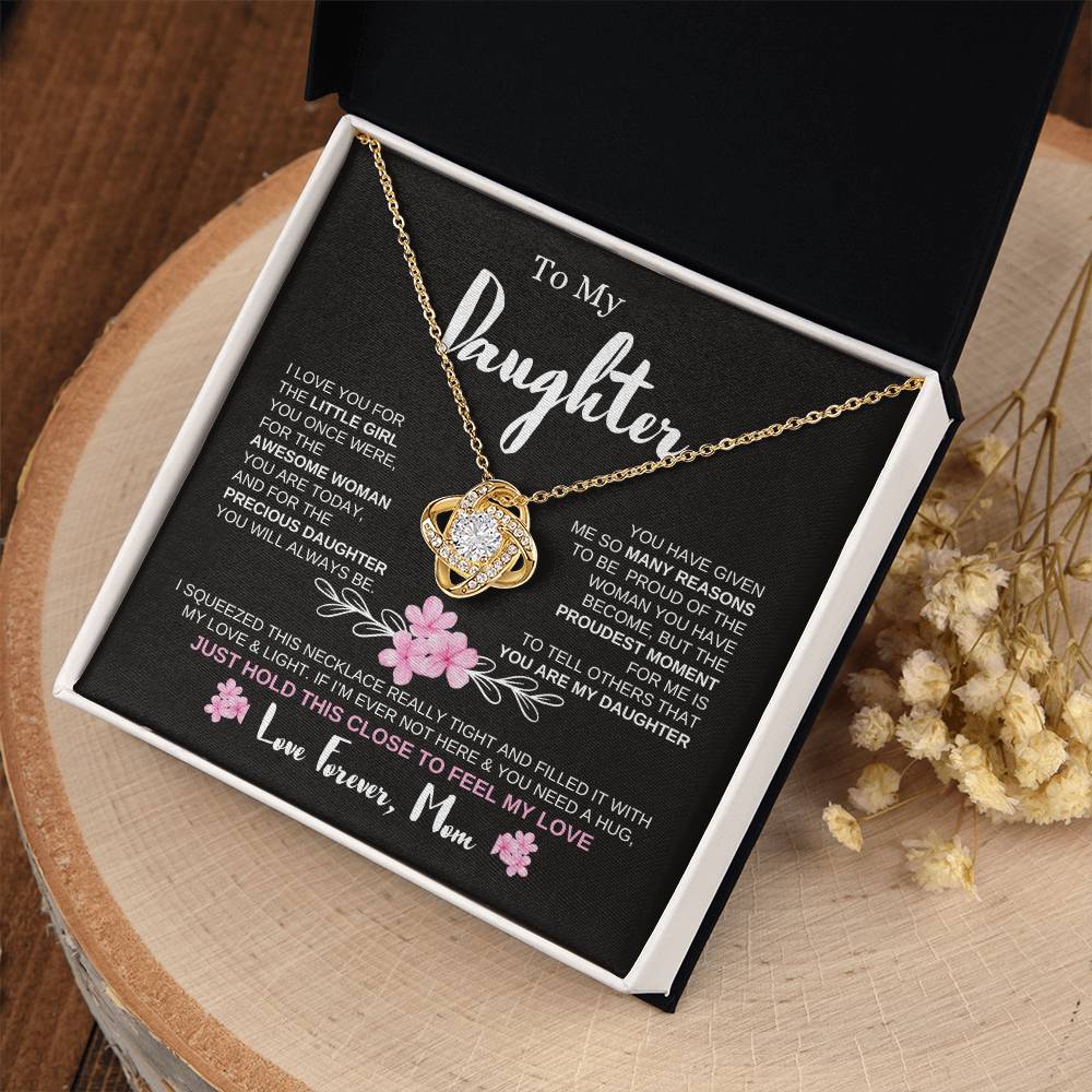 To My Daughter | Love Knot Necklace | Necklace For Daughter | From Mom | To Daughter