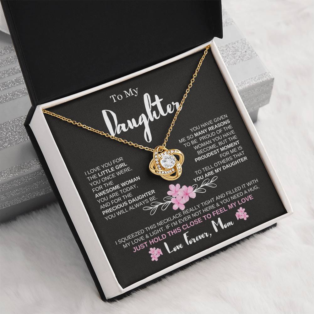 To My Daughter | Love Knot Necklace | Necklace For Daughter | From Mom | To Daughter