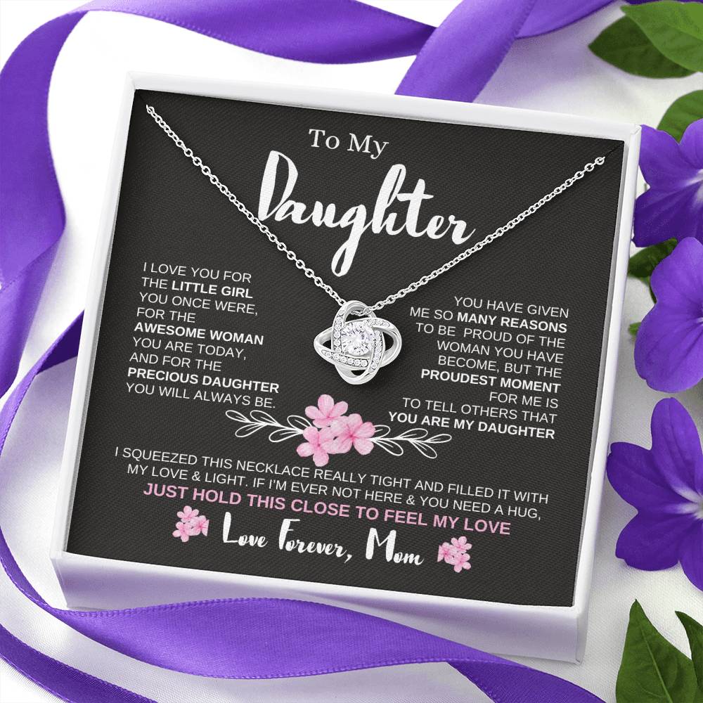 To My Daughter | Love Knot Necklace | Necklace For Daughter | From Mom | To Daughter