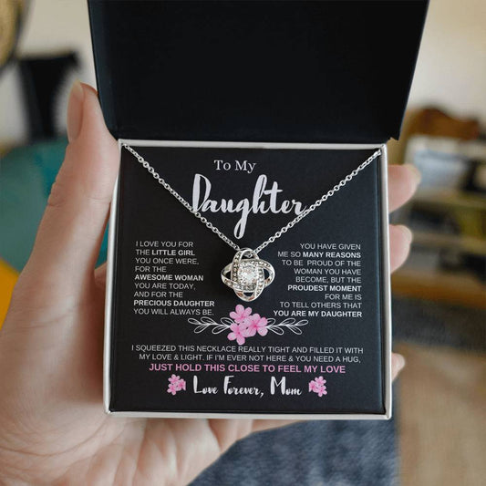 To My Daughter | Love Knot Necklace | Necklace For Daughter | From Mom | To Daughter