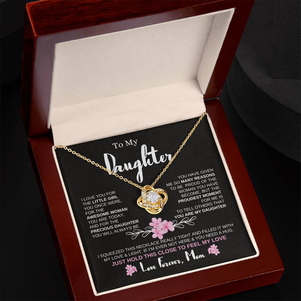 To My Daughter | Love Knot Necklace | Necklace For Daughter | From Mom | To Daughter