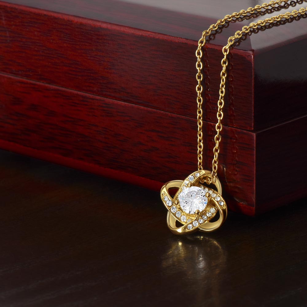 To My Hero Mom | I Love you | Love Knot Necklace | Necklace For Mom