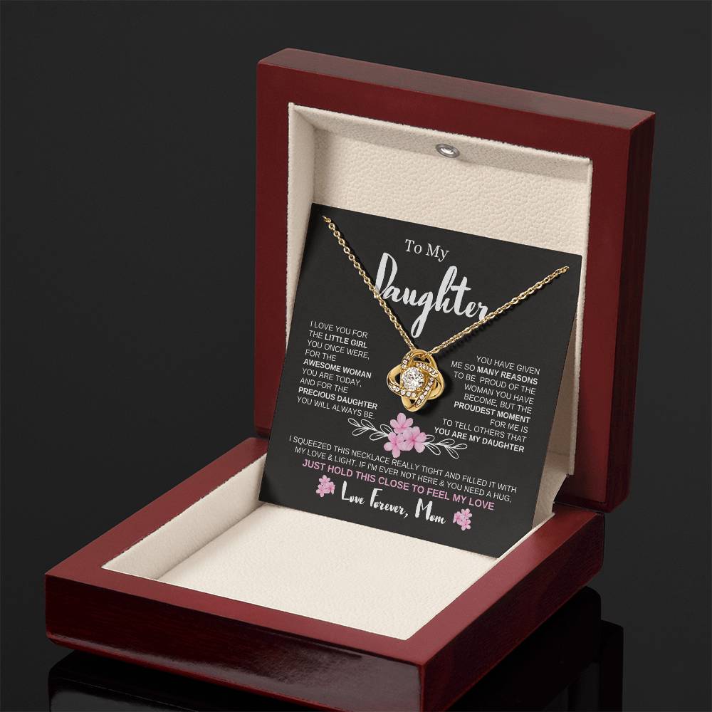 To My Daughter | Love Knot Necklace | Necklace For Daughter | From Mom | To Daughter