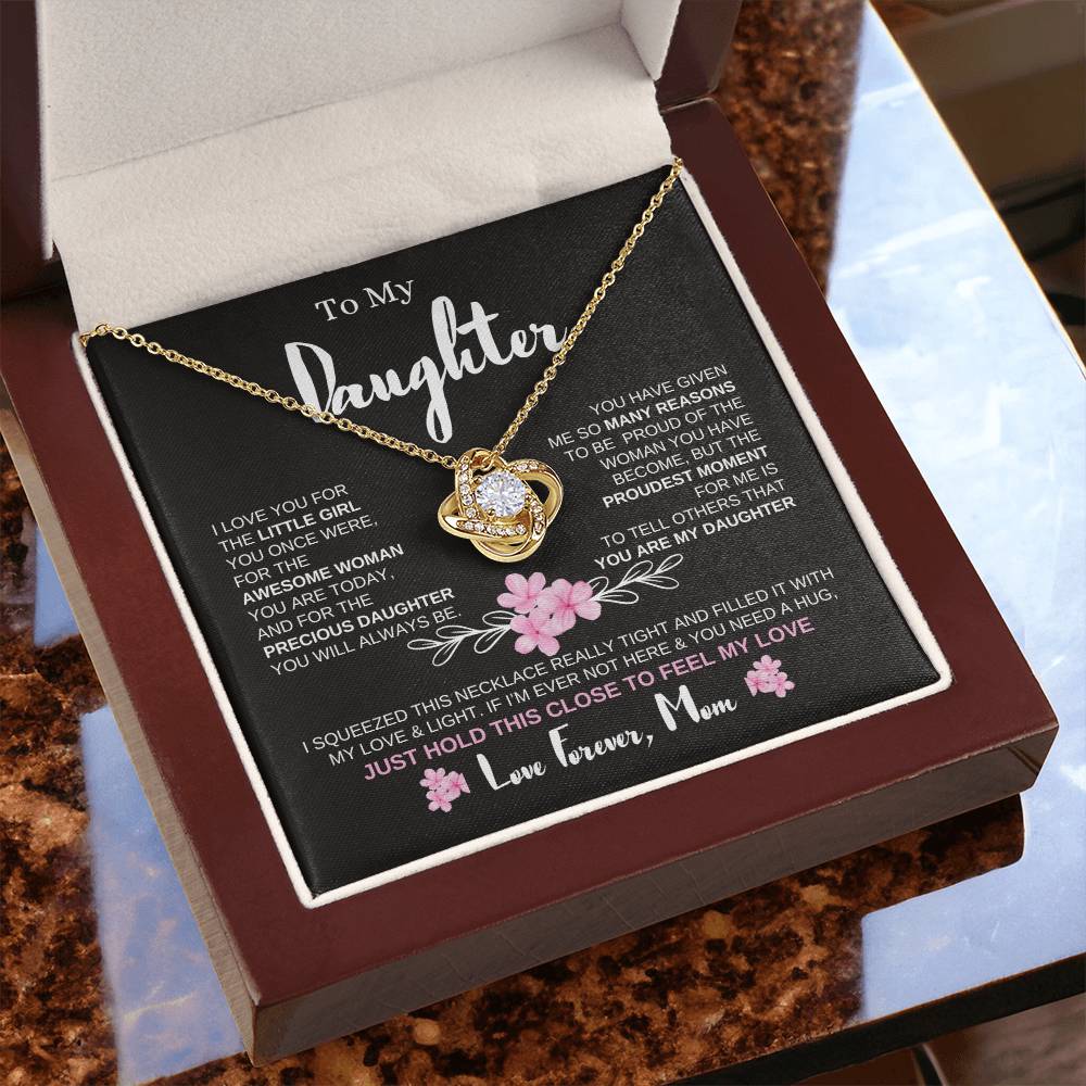 To My Daughter | Love Knot Necklace | Necklace For Daughter | From Mom | To Daughter