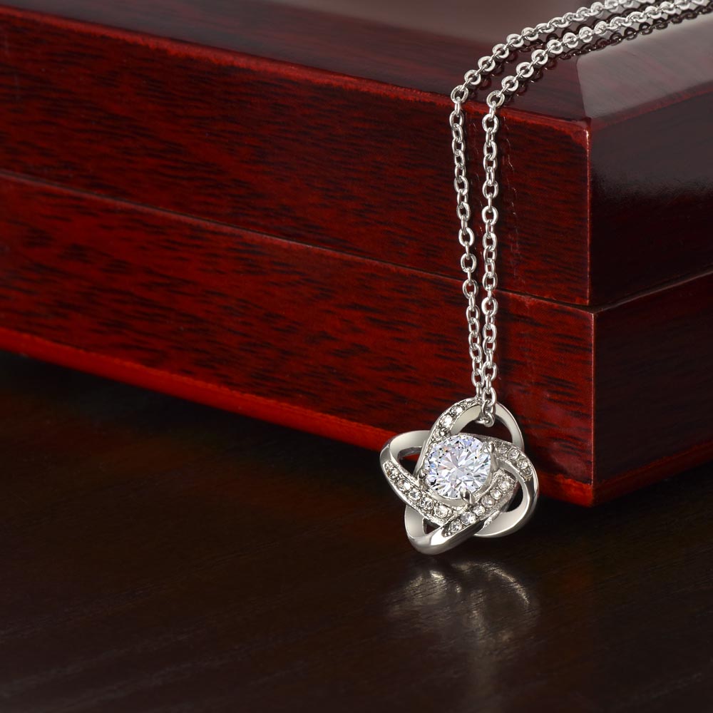 To My Hero Mom | I Love you | Love Knot Necklace | Necklace For Mom