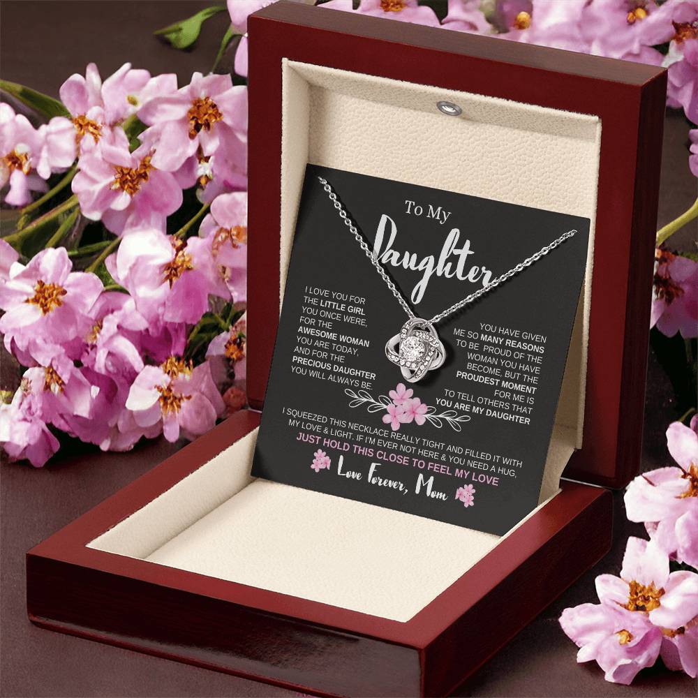 To My Daughter | Love Knot Necklace | Necklace For Daughter | From Mom | To Daughter