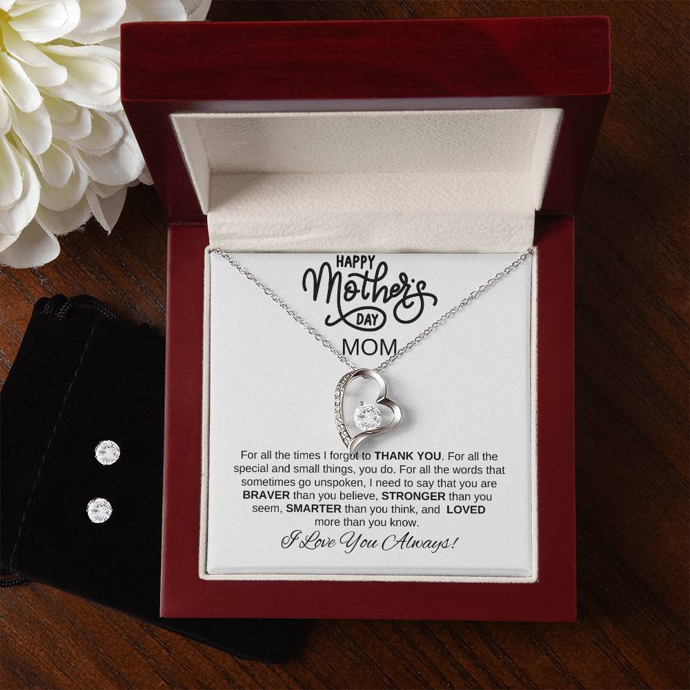 Happy Mother's Day Mom | Forever Love Necklace | I love You Always | Thank You Mom