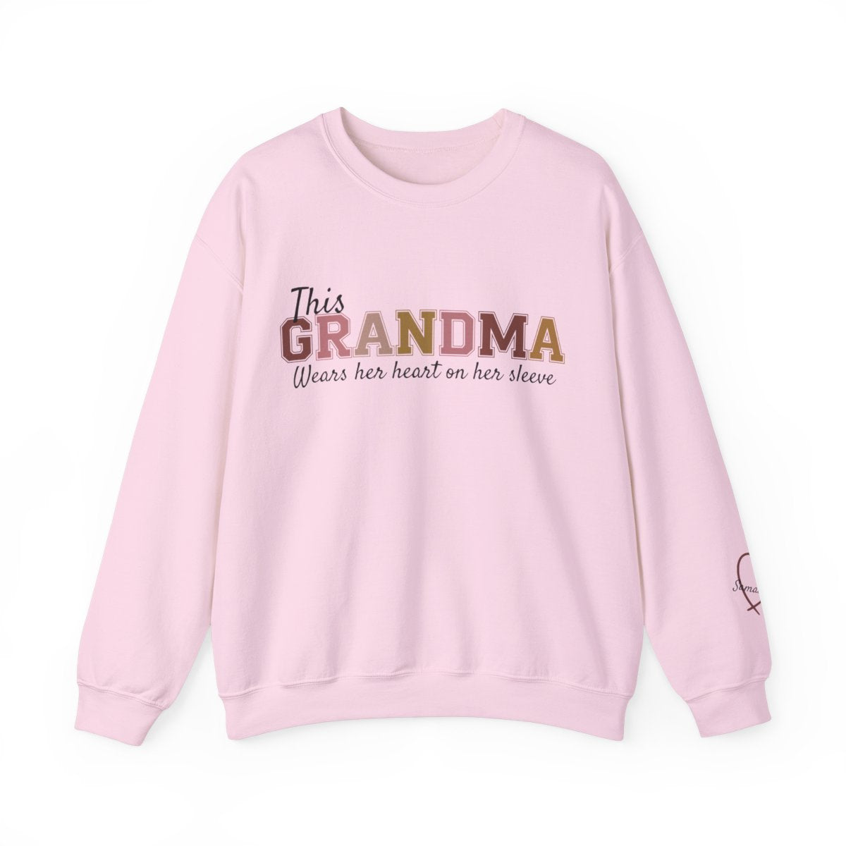 This Grandma Wears Her Heart on Her Sleeve β Personalized Sweatshirt