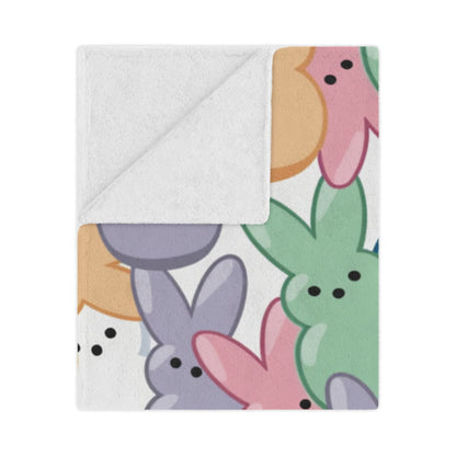 Adorable Pastel Peeps Easter Blanket Cozy Couch Throw