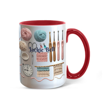 Personalized Crochet Tools Mug For Yarn Lovers