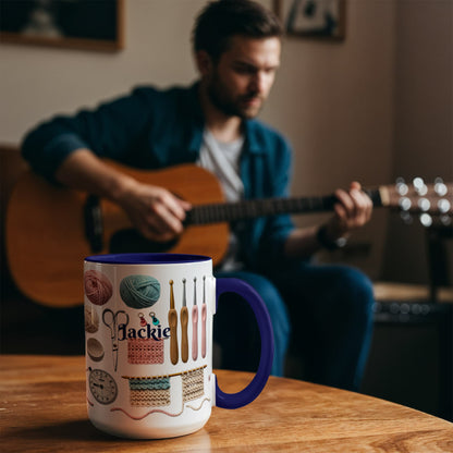 Personalized Crochet Tools Mug For Yarn Lovers