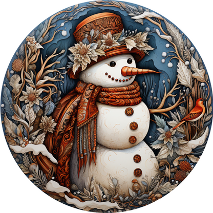 Winter Wonderland Snowman Ornaments – Acrylic Round Collection