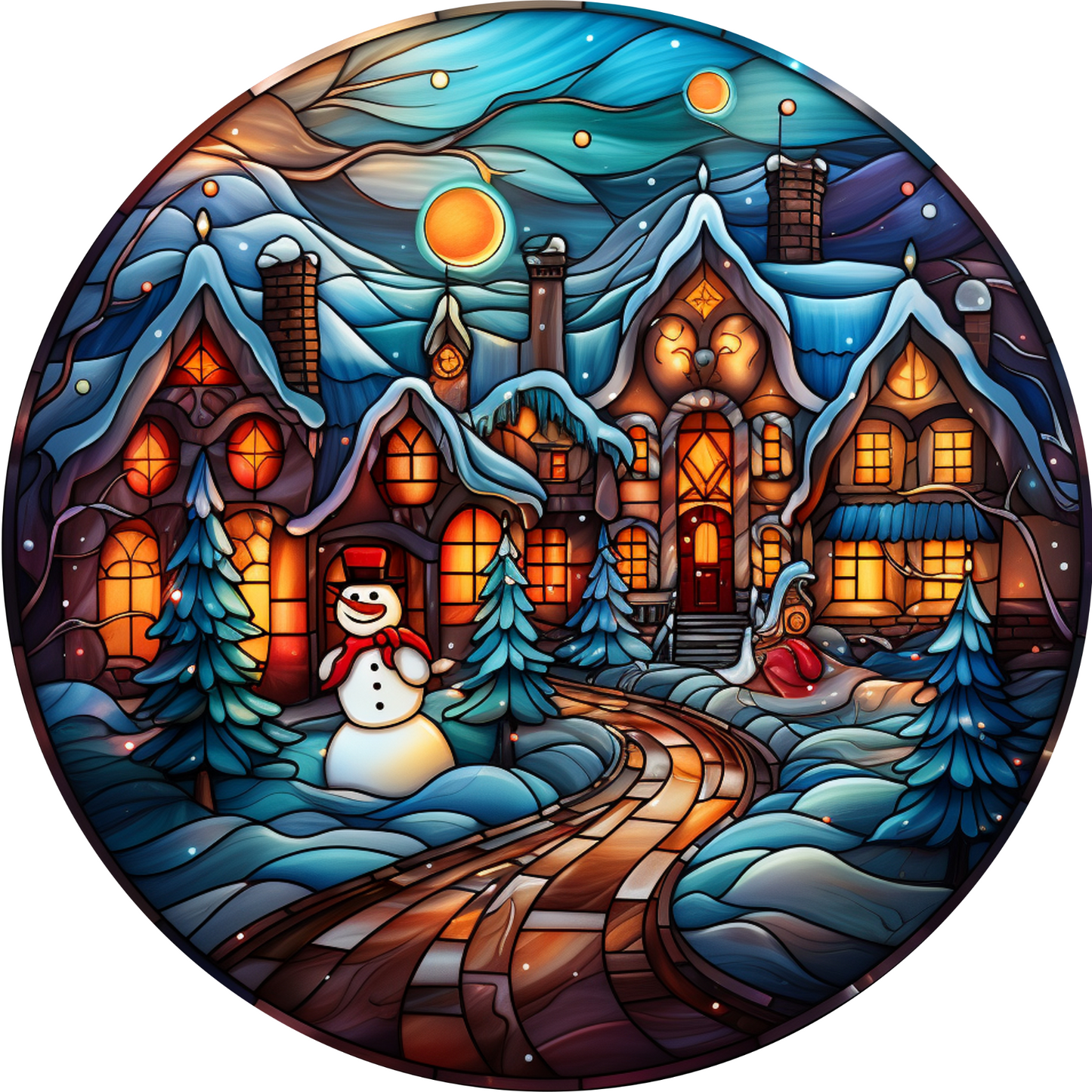 Winter Wonderland Snowman Ornaments – Acrylic Round Collection