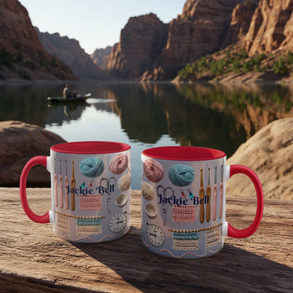 Personalized Crochet Tools Mug For Yarn Lovers