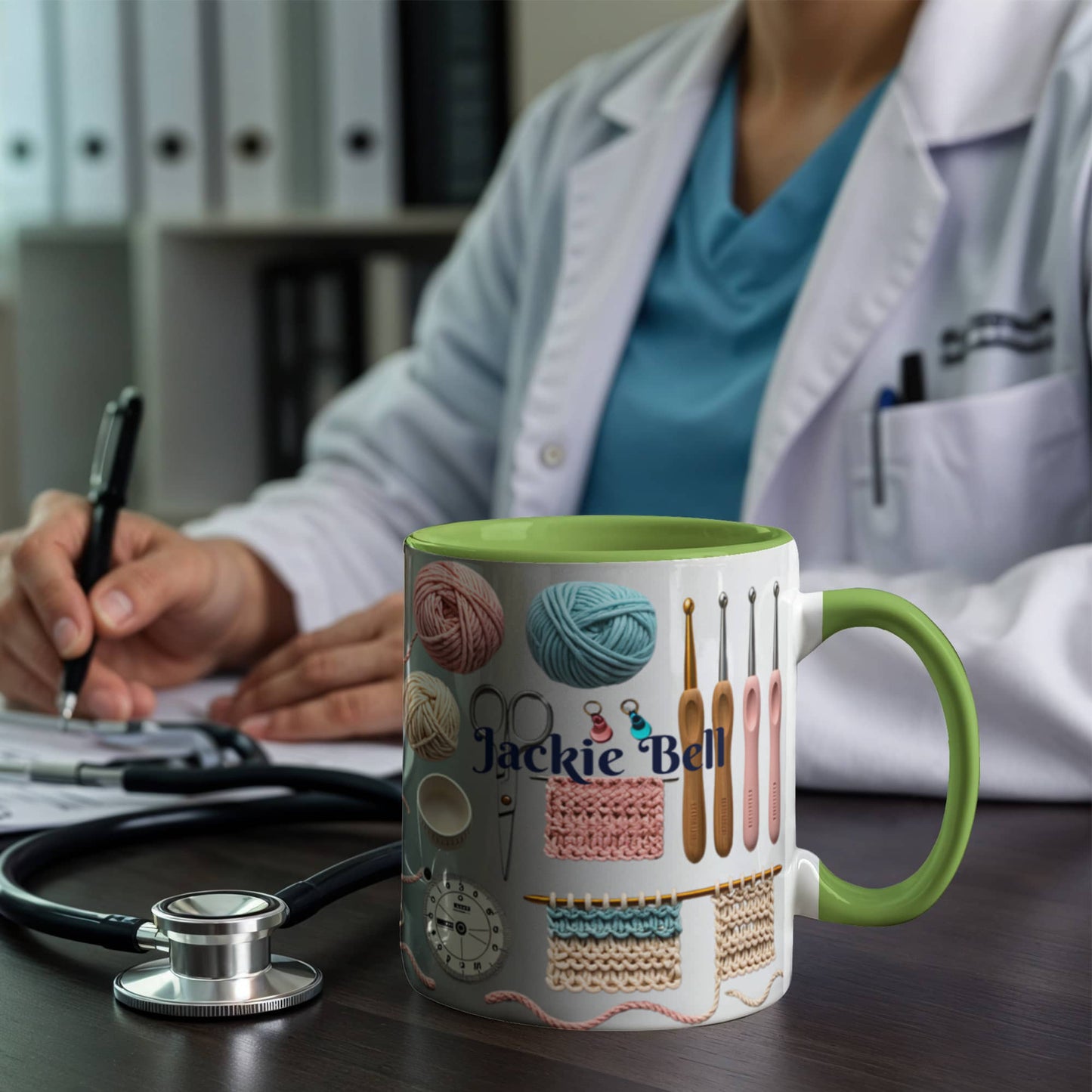 Personalized Crochet Tools Mug For Yarn Lovers