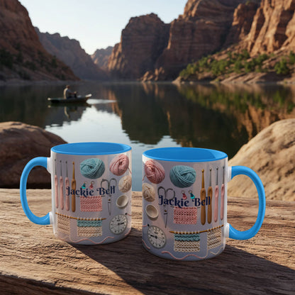 Personalized Crochet Tools Mug For Yarn Lovers