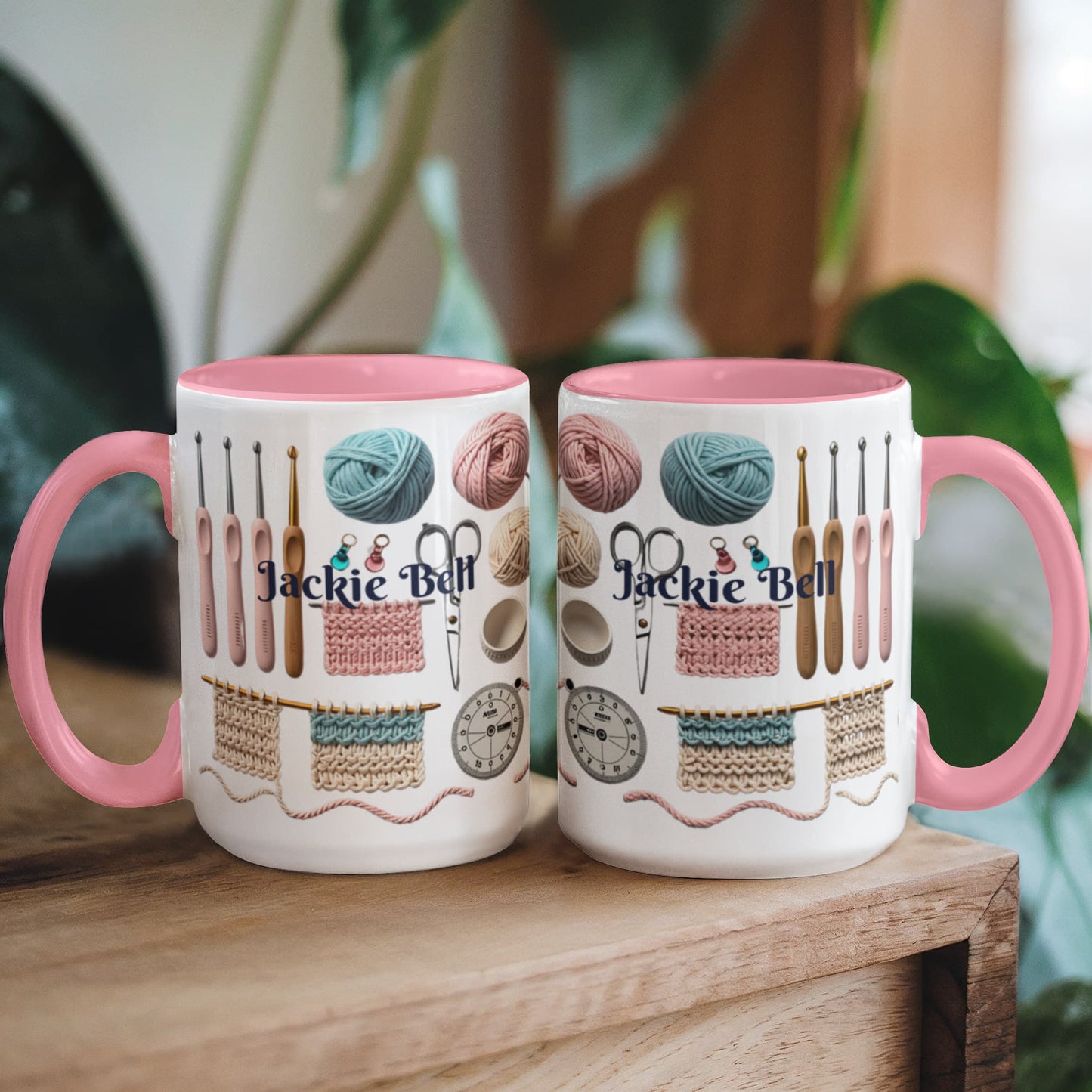 Personalized Crochet Tools Mug For Yarn Lovers