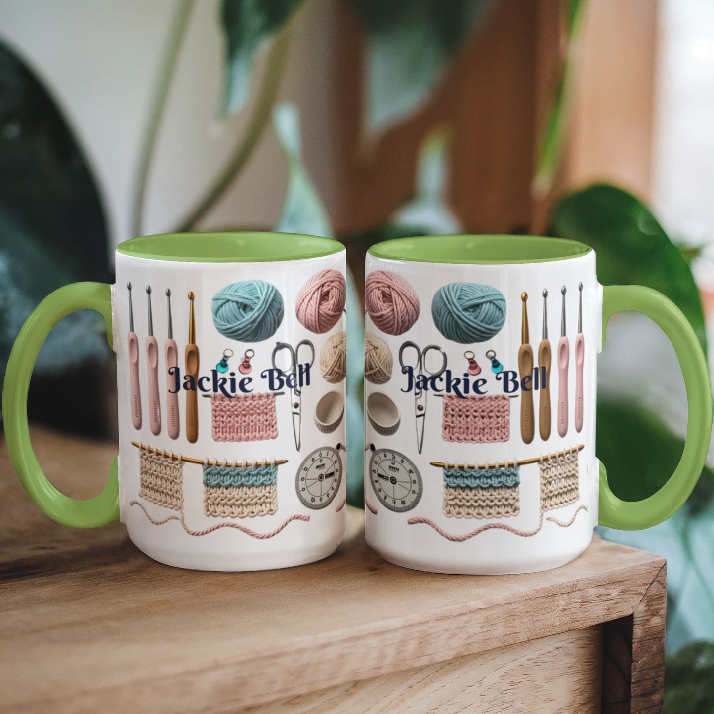 Personalized Crochet Tools Mug For Yarn Lovers