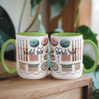 Personalized Crochet Tools Mug For Yarn Lovers