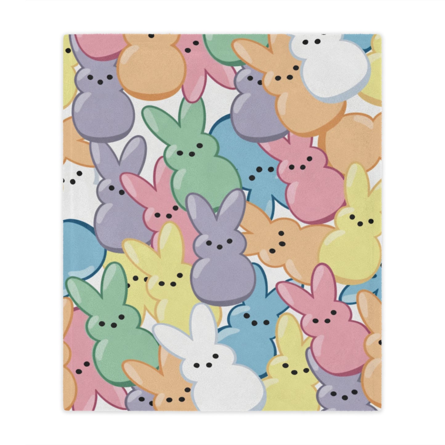 Adorable Pastel Peeps Easter Blanket Cozy Couch Throw