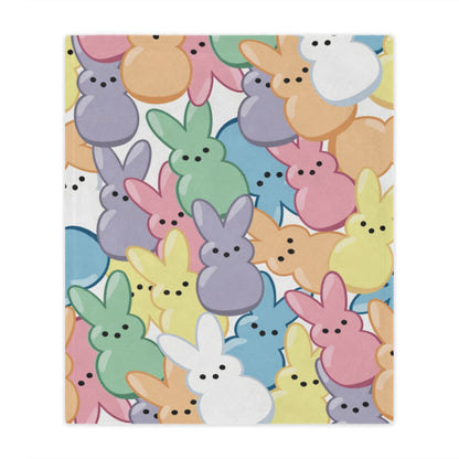 Adorable Pastel Peeps Easter Blanket Cozy Couch Throw