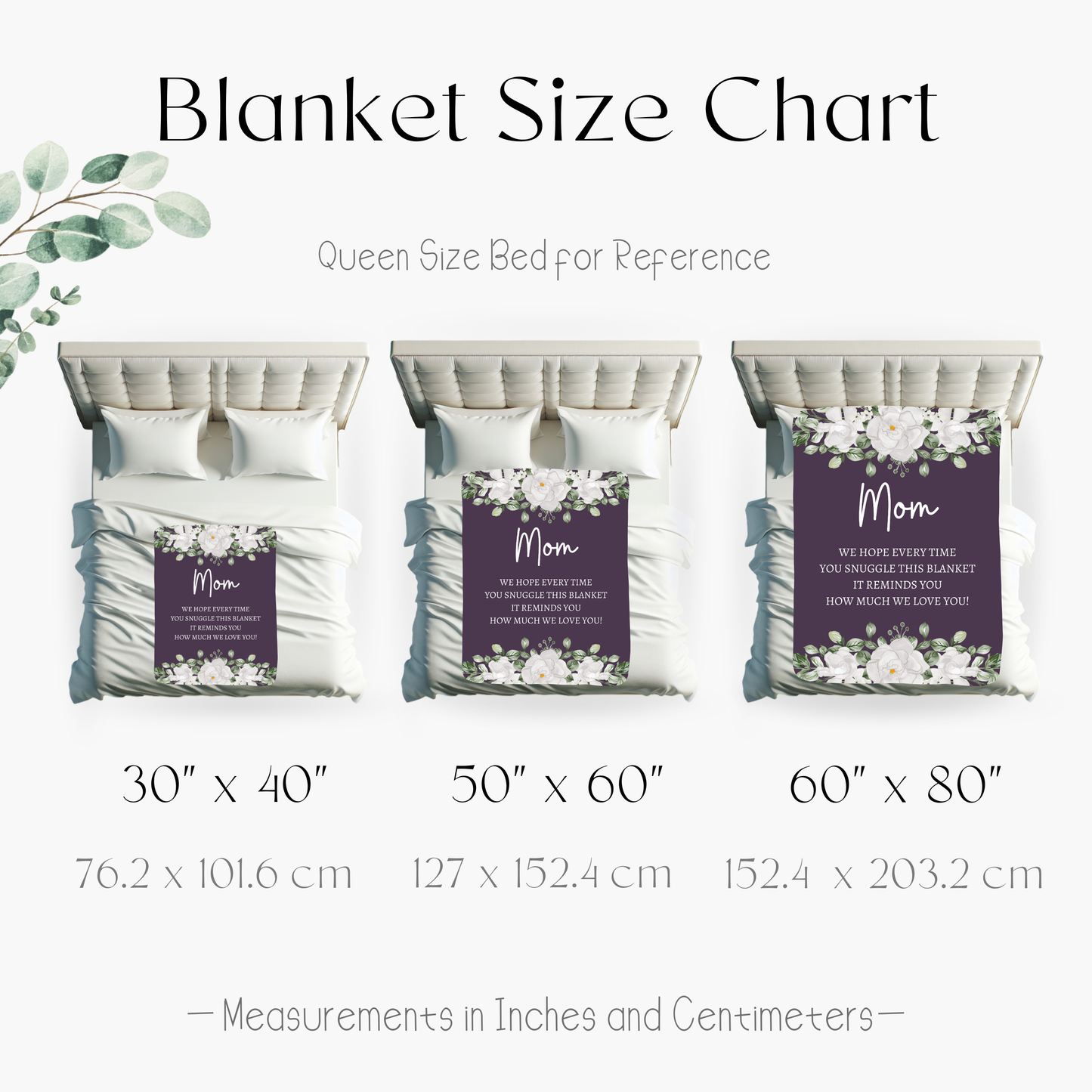 We Love You Mom Cozy Floral Blanket