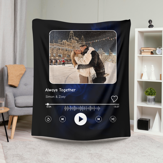 Our Favorite Song Personalized Couple Memory Blanket