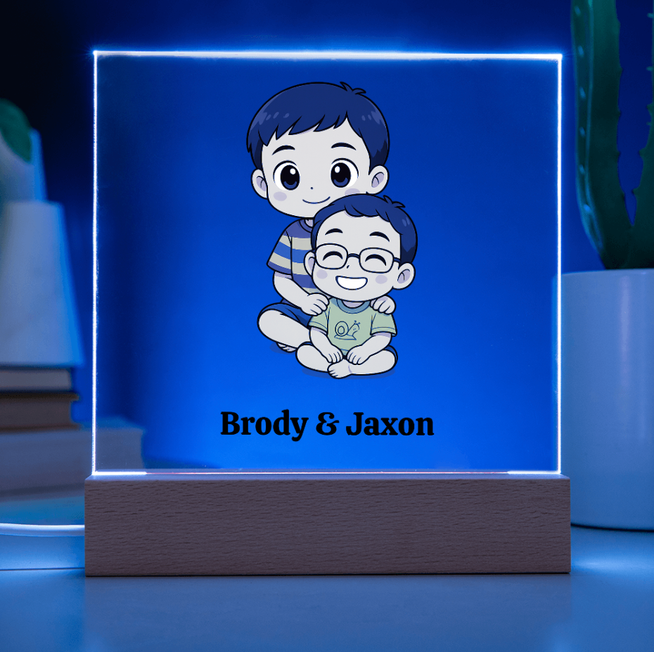 Personalized Kids Cartoon Acrylic Plaque Night Light