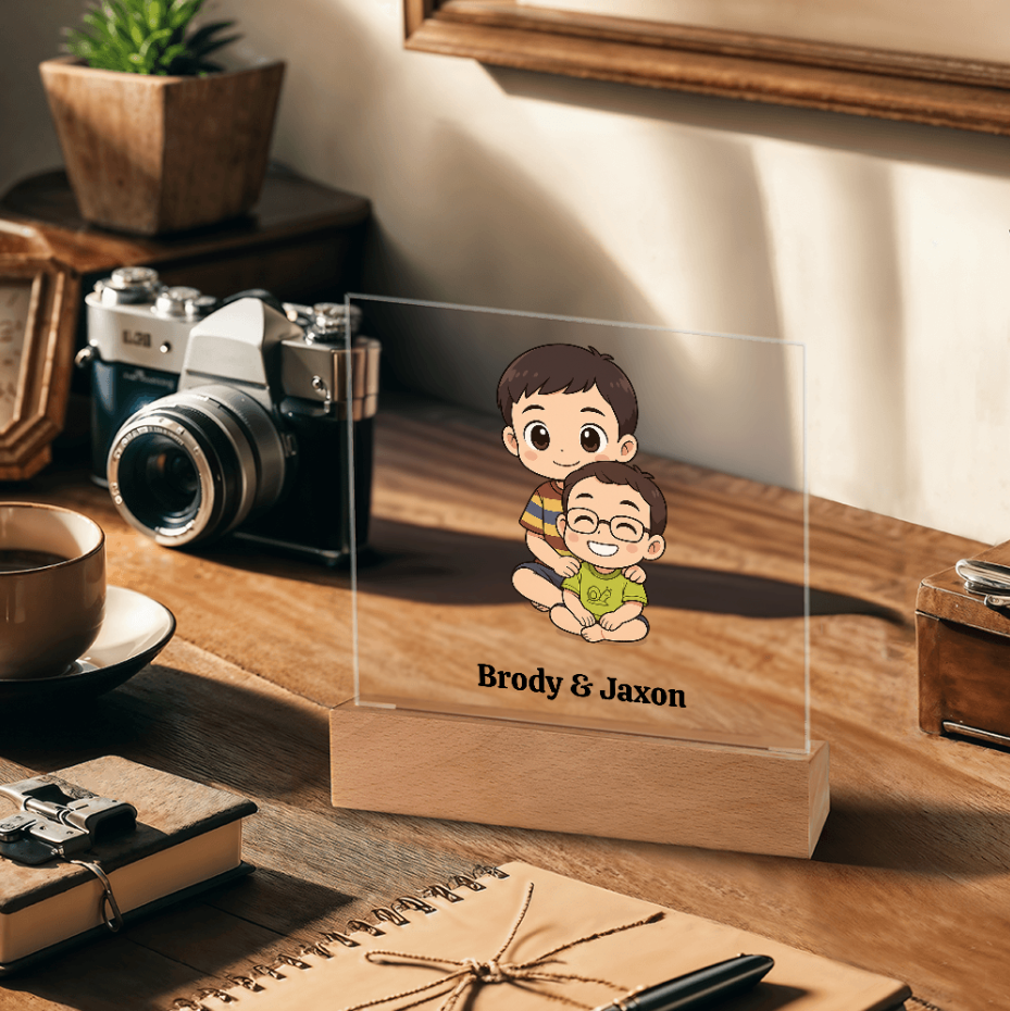 Personalized Kids Cartoon Acrylic Plaque Night Light