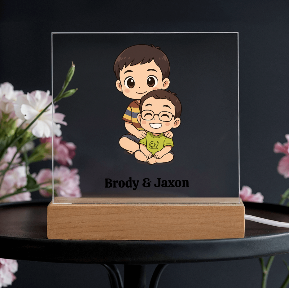 Personalized Kids Cartoon Acrylic Plaque Night Light