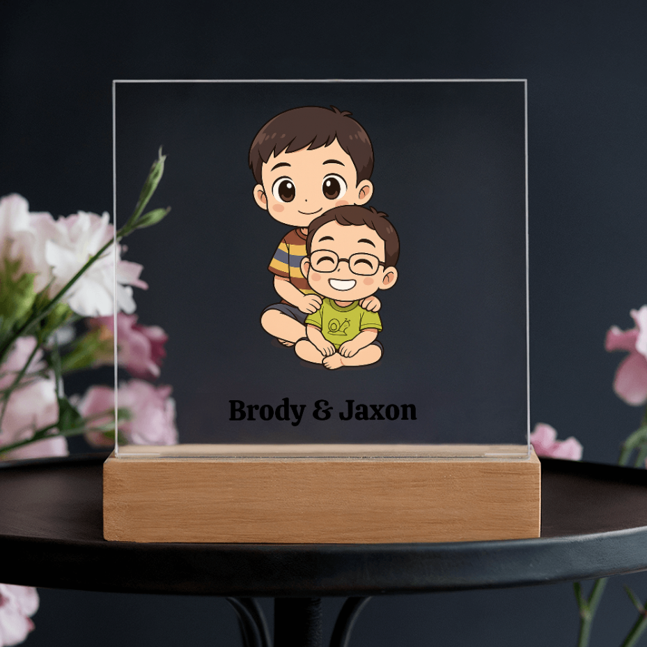 Personalized Kids Cartoon Acrylic Plaque Night Light