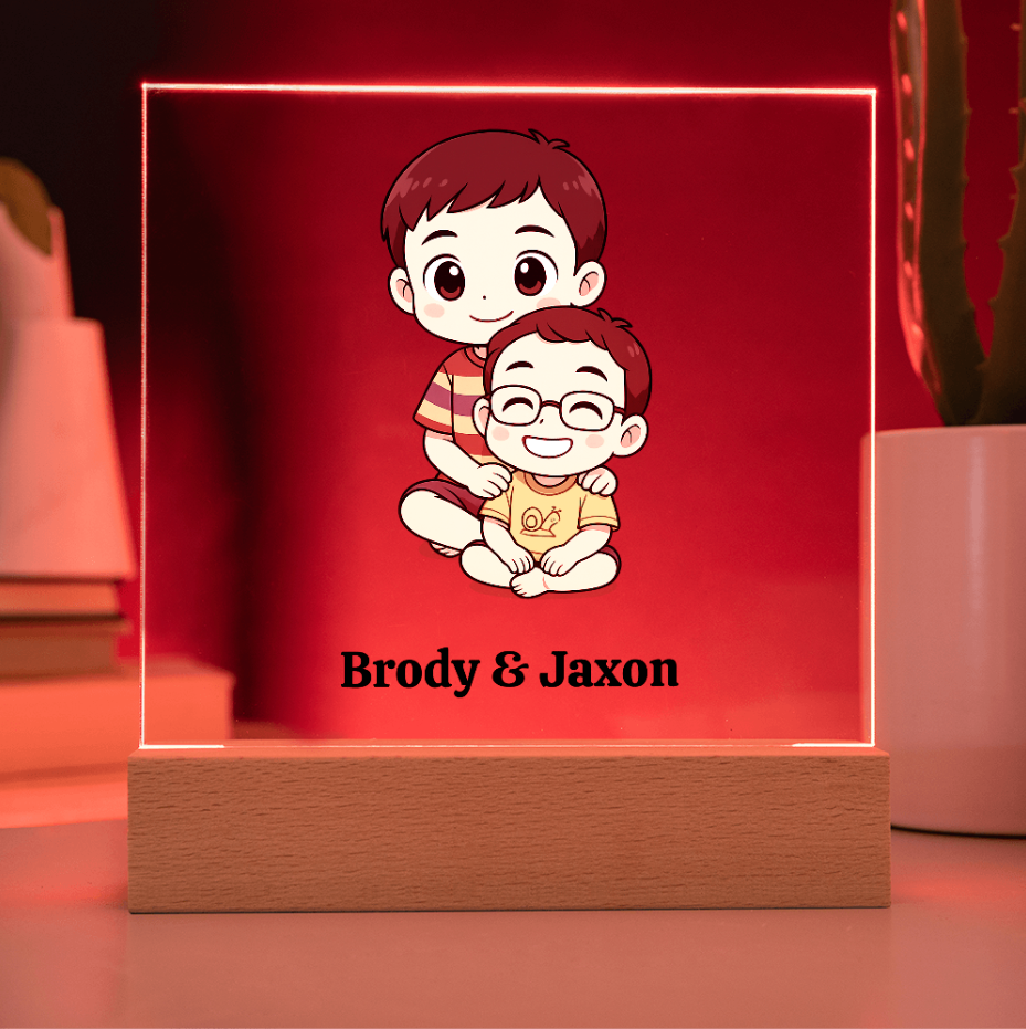 Personalized Kids Cartoon Acrylic Plaque Night Light