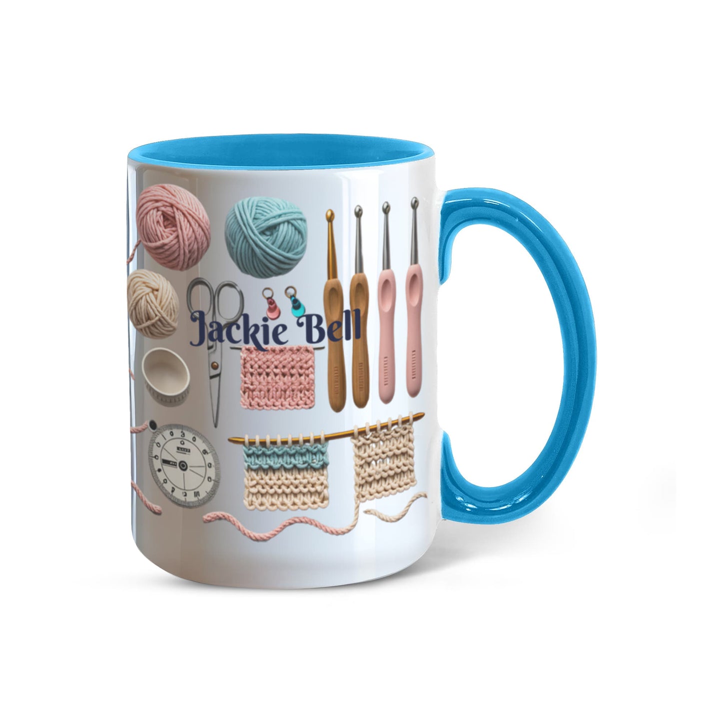 Personalized Crochet Tools Mug For Yarn Lovers