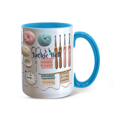 Personalized Crochet Tools Mug For Yarn Lovers