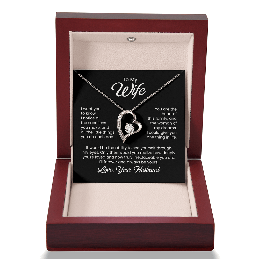 To My Wife Heart Of Our Family Necklace
