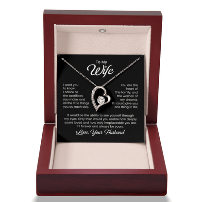 To My Wife Heart Of Our Family Necklace