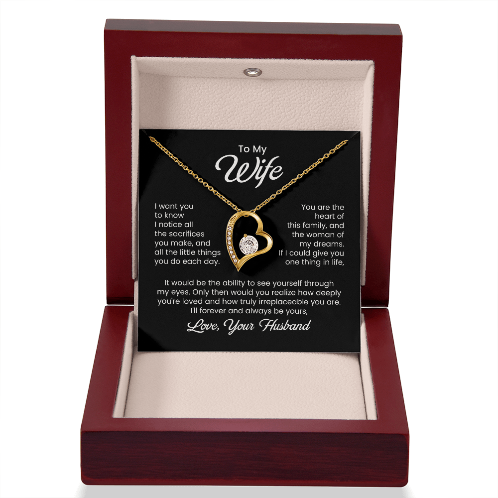 To My Wife Heart Of Our Family Necklace