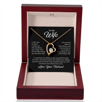 To My Wife Heart Of Our Family Necklace