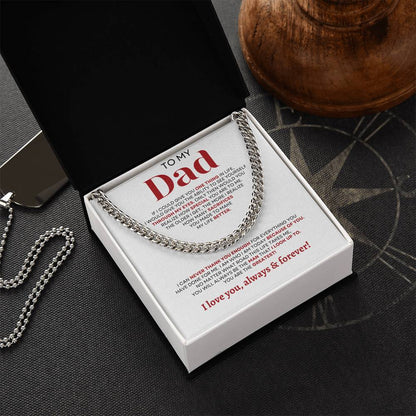 To MY Dad | Elegant Cuban Link Chain | Necklace For Dad