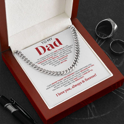 To MY Dad | Elegant Cuban Link Chain | Necklace For Dad
