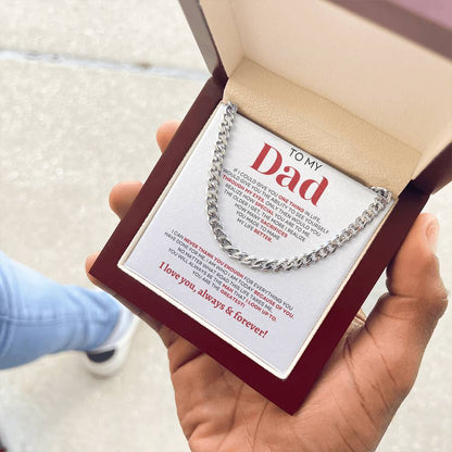To MY Dad | Elegant Cuban Link Chain | Necklace For Dad
