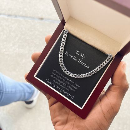 Funny Husband Gift: Keeping You Forever Cuban Link