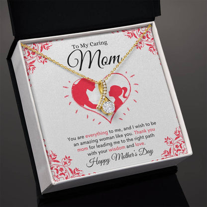 To My Caring Mom | Alluring Beauty Necklace | Mother's Day Gift | Happy Mother's Day