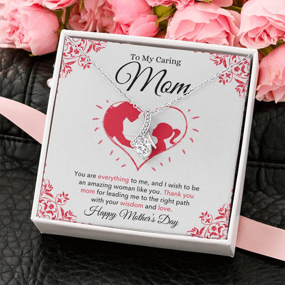 To My Caring Mom | Alluring Beauty Necklace | Mother's Day Gift | Happy Mother's Day