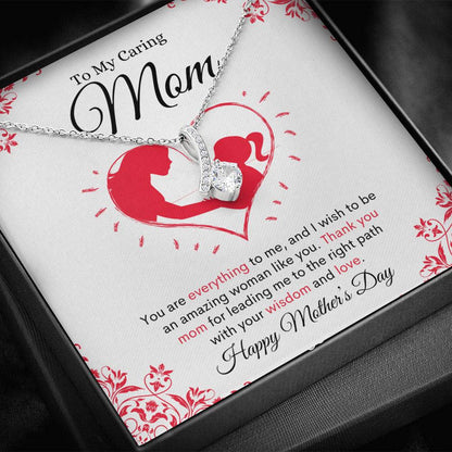 To My Caring Mom | Alluring Beauty Necklace | Mother's Day Gift | Happy Mother's Day