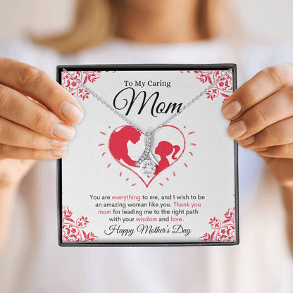 To My Caring Mom | Alluring Beauty Necklace | Mother's Day Gift | Happy Mother's Day