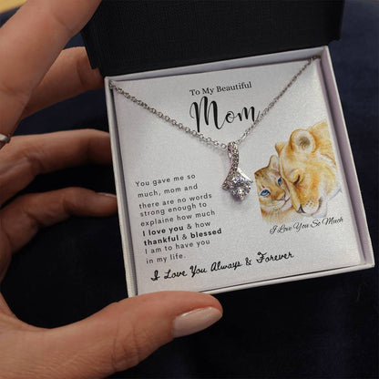 To My Beautiful Mom | Alluring Beauty Necklace | Mother's Day Gift