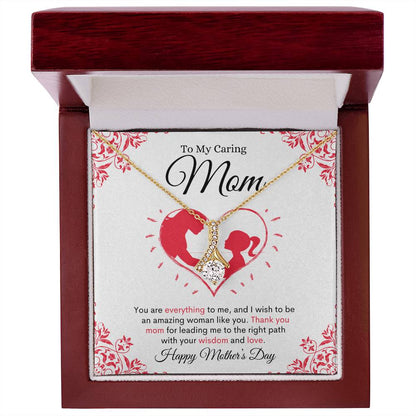 To My Caring Mom | Alluring Beauty Necklace | Mother's Day Gift | Happy Mother's Day